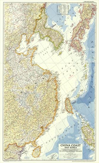 Mapy National Geographic. 539 map. Wysoka jakość - China Coast and Korea 1953.jpg
