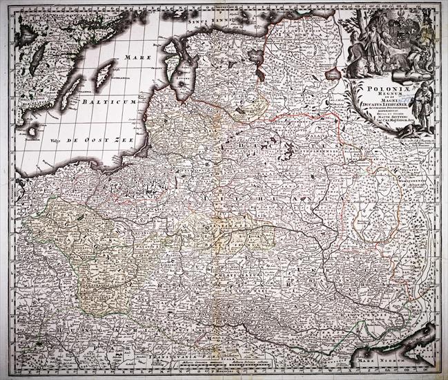 Stare mapy ziem polskich - 1720 Matthias_Seutter_1720.jpg