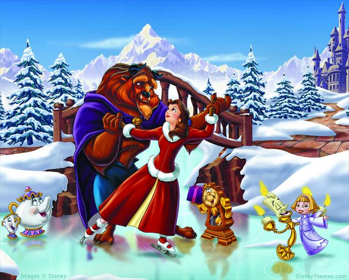 Disney Ksiezniczki - beauty_and_beast_christmas_1280x1024.jpg