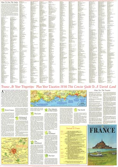 Francja - France - A Travellers Map 2 1971.jpg